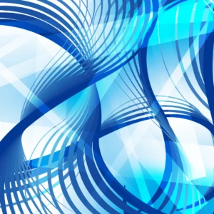 Interlaced curved lines create motion and balance, visualizing controlled strength within dynamic flow.