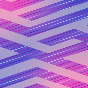 Layered magenta and violet lines form a structured motion, reflecting speed, technology, and control.